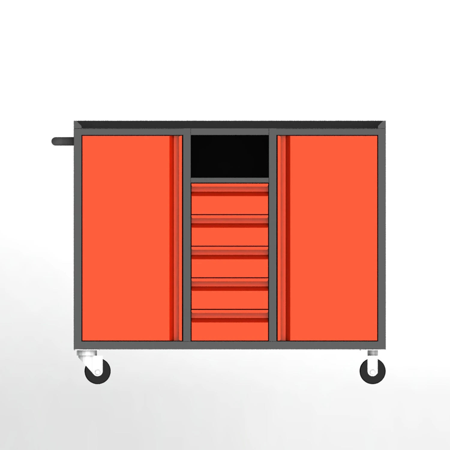 [New Show]Tool Cabinet with 5 Drawers & Dual Side Cabinets