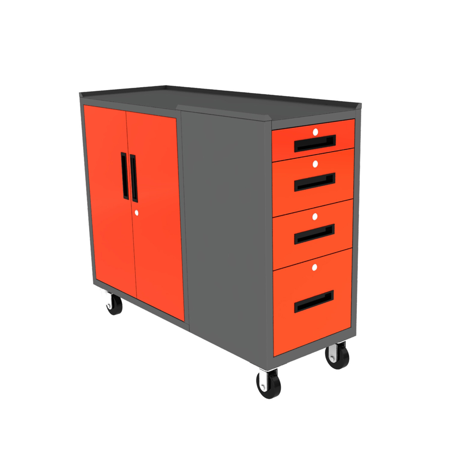 [New Show]GJG-25004 Tool Cabinet with Side Drawers & Double Door