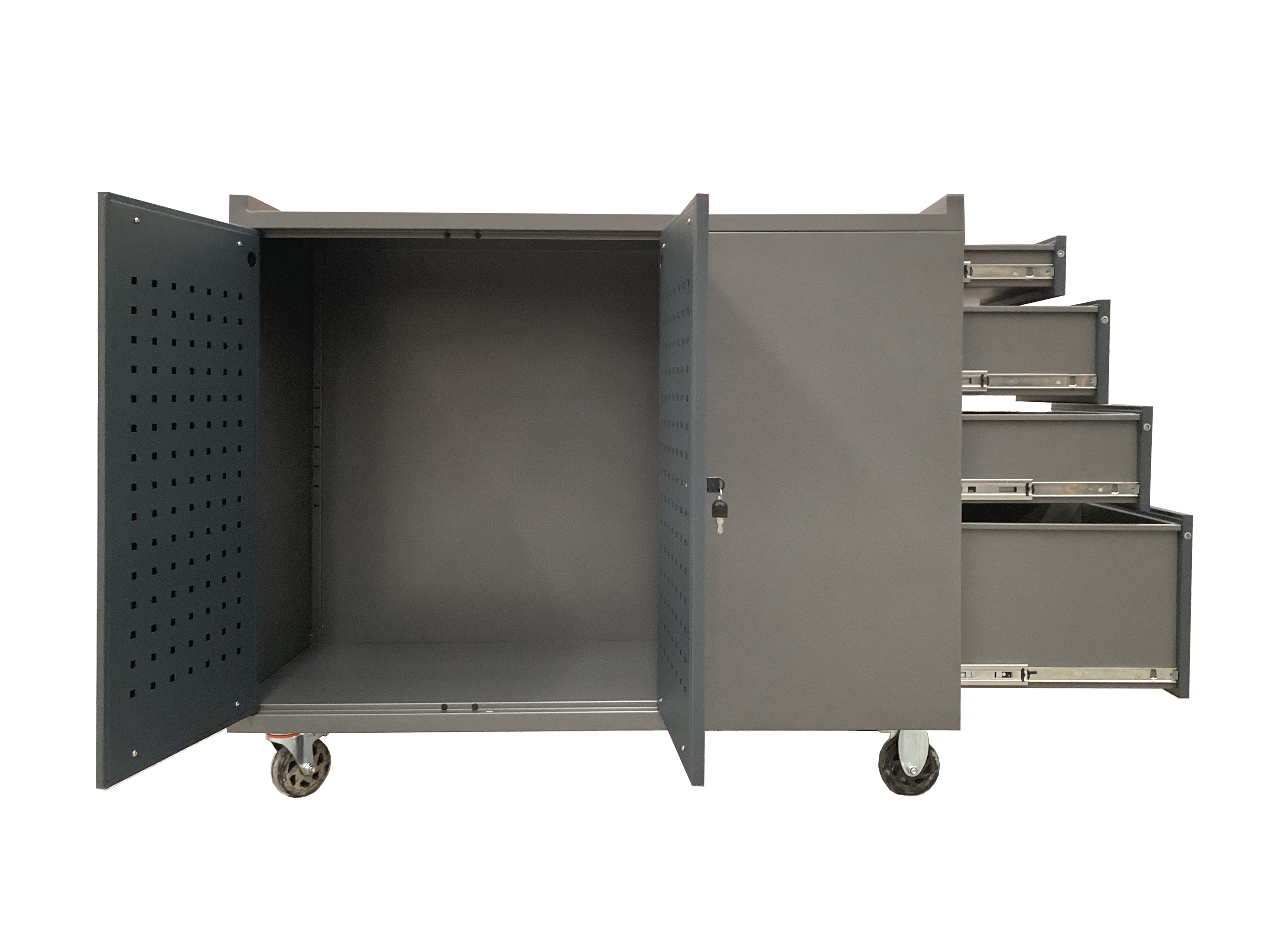 [New Show]GJG-25004 Tool Cabinet with Side Drawers & Double Door