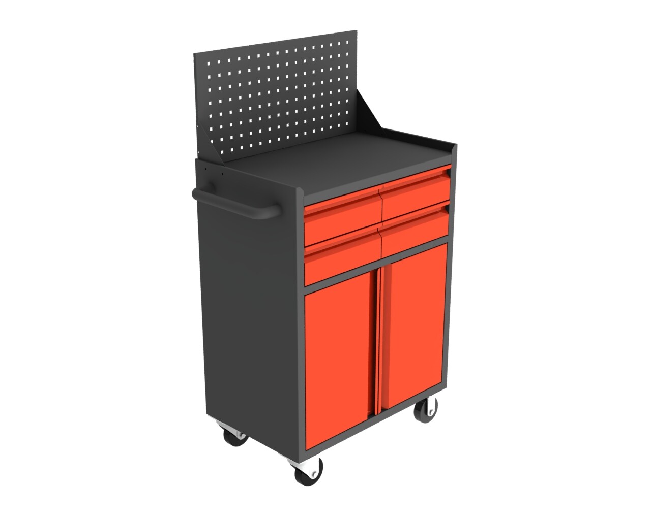 [New Show]4-Drawer & 2-Door Tool Cabinet | Wall-Mounted Mobile Design
