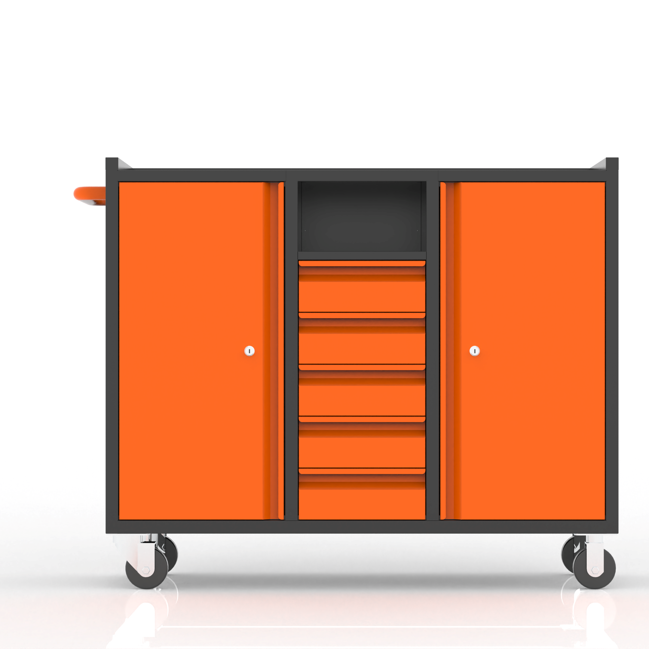 [New Show]Tool Cabinet with 5 Drawers & Dual Side Cabinets