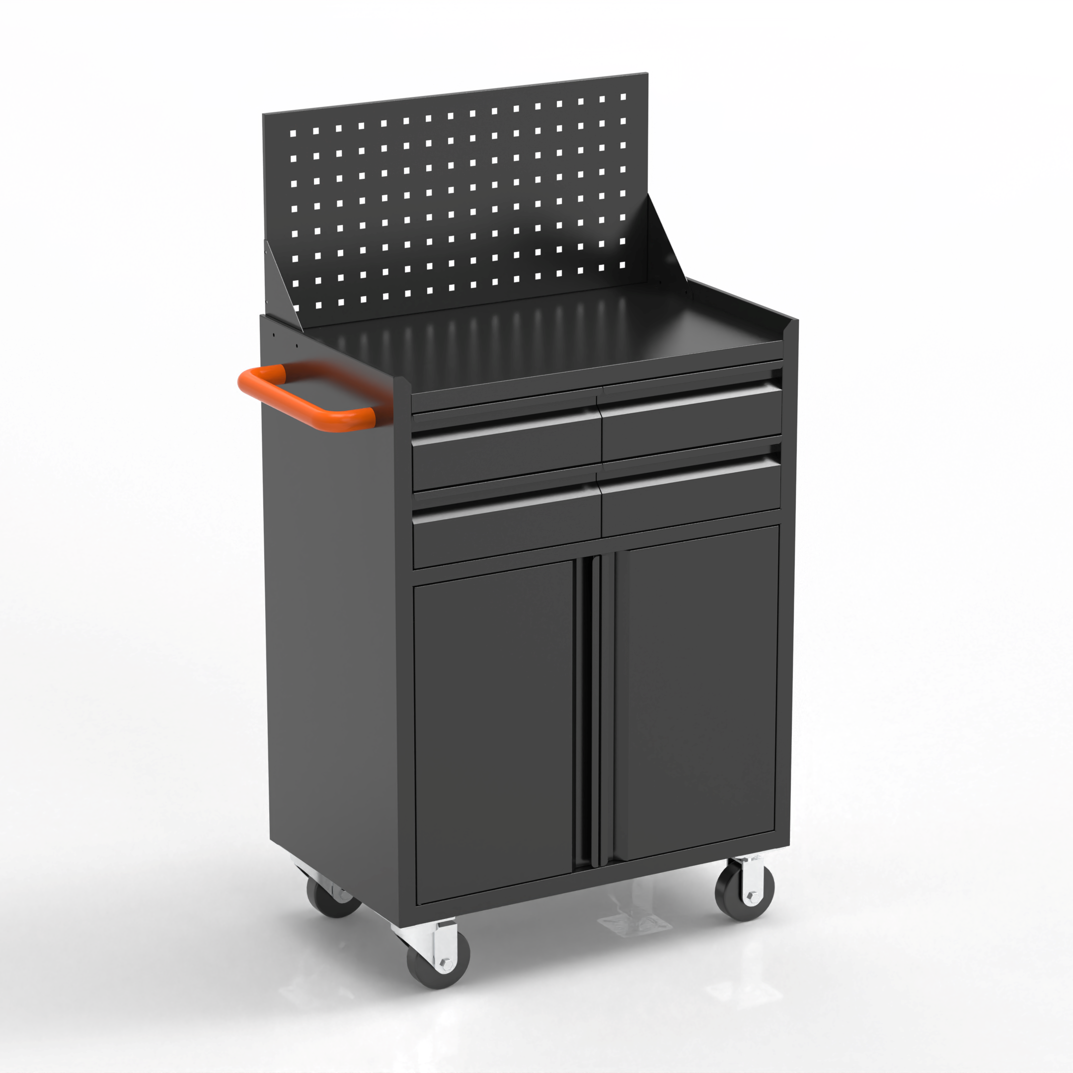 [New Show]4-Drawer & 2-Door Tool Cabinet | Wall-Mounted Mobile Design