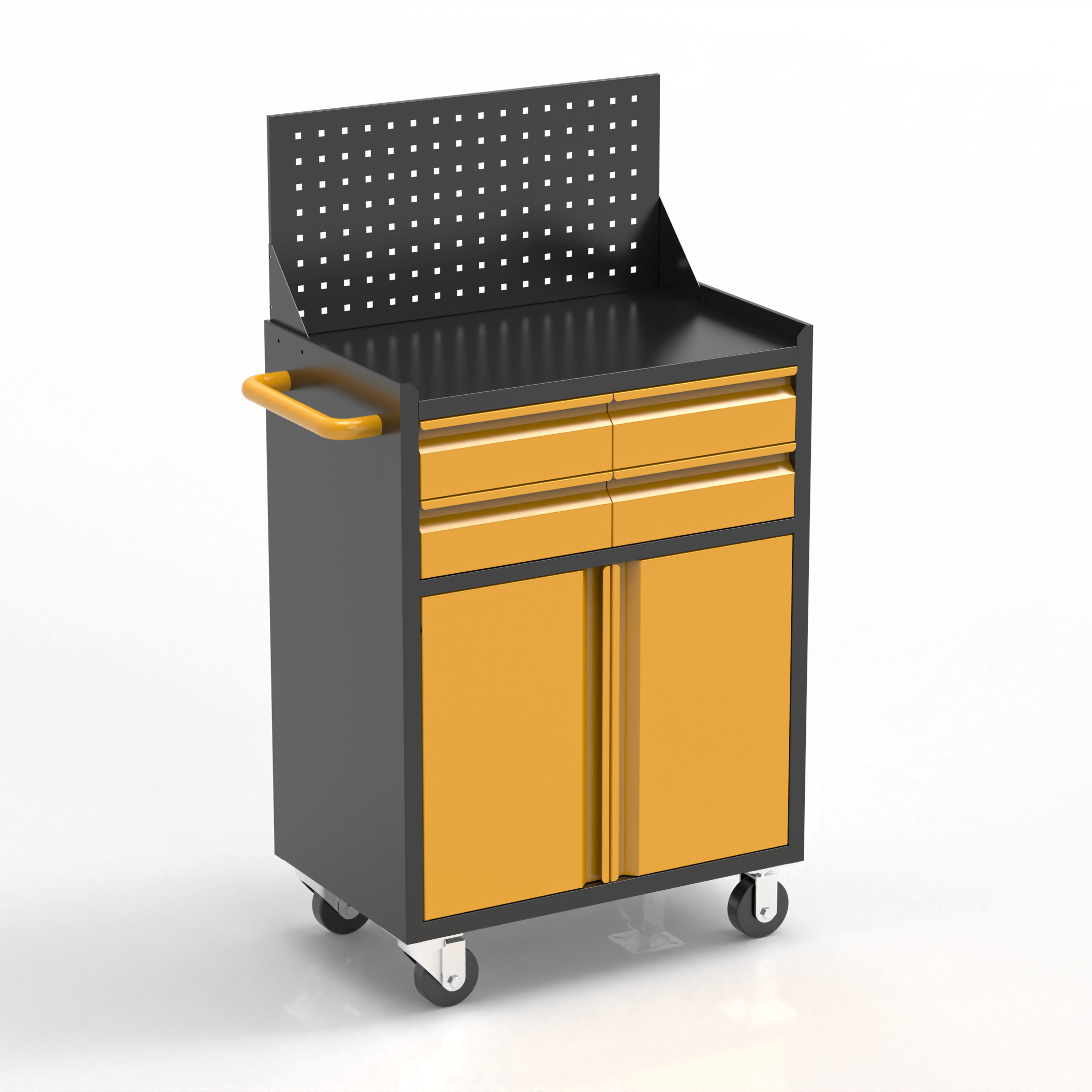 [New Show]4-Drawer & 2-Door Tool Cabinet | Wall-Mounted Mobile Design