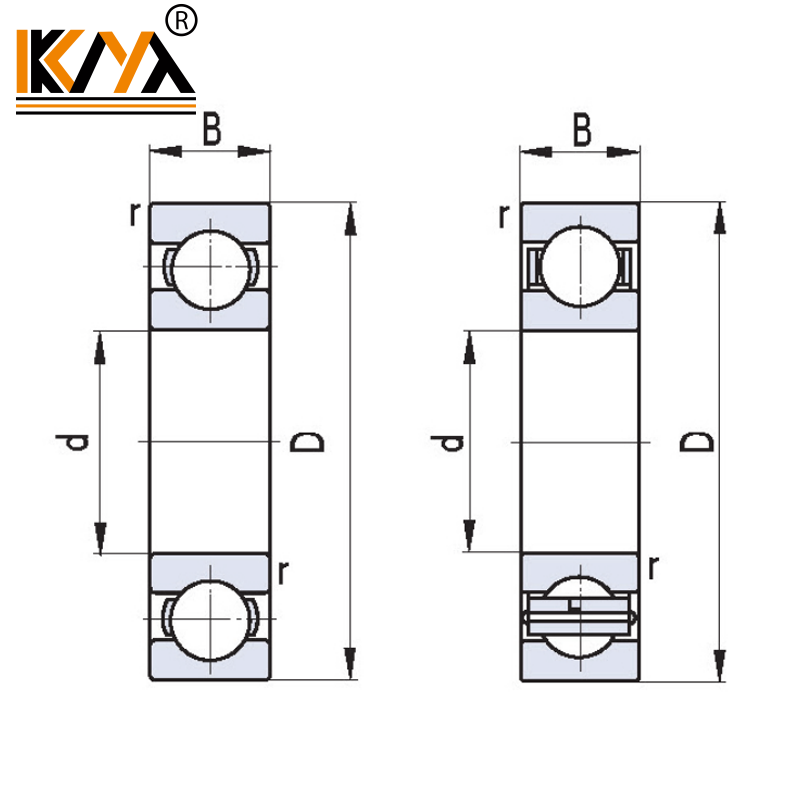 M type deep groove ball bearing