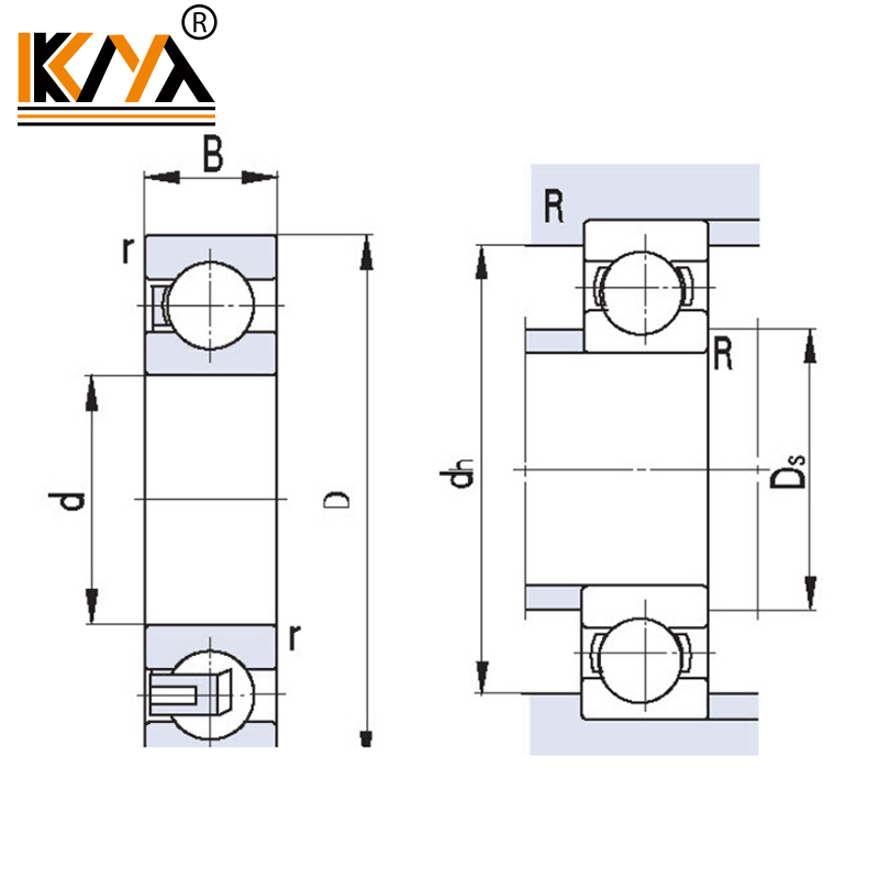 M type deep groove ball bearing