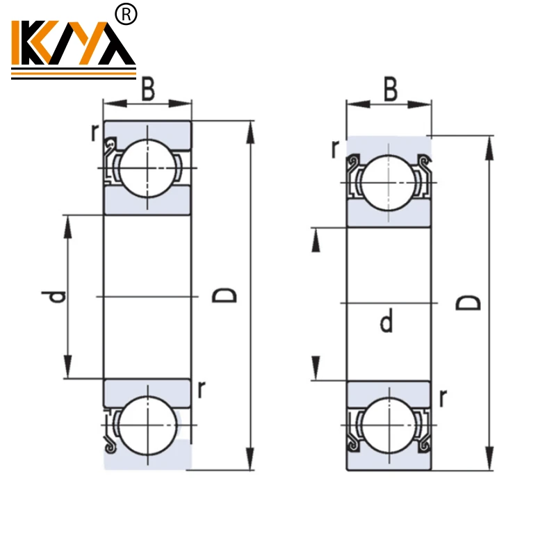 2RS deep groove ball bearing