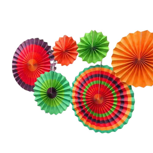 Rainbow Paper Fan