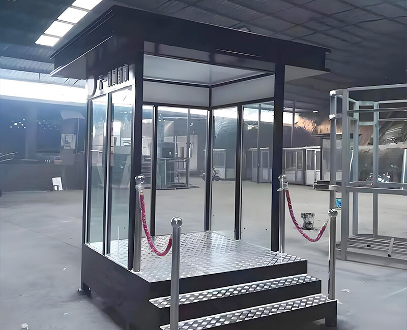 Durable steel structure integrated security duty room toll booth guard room