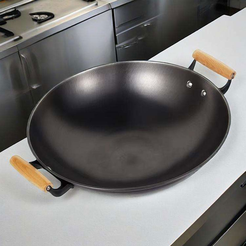 Iron pot with two handles