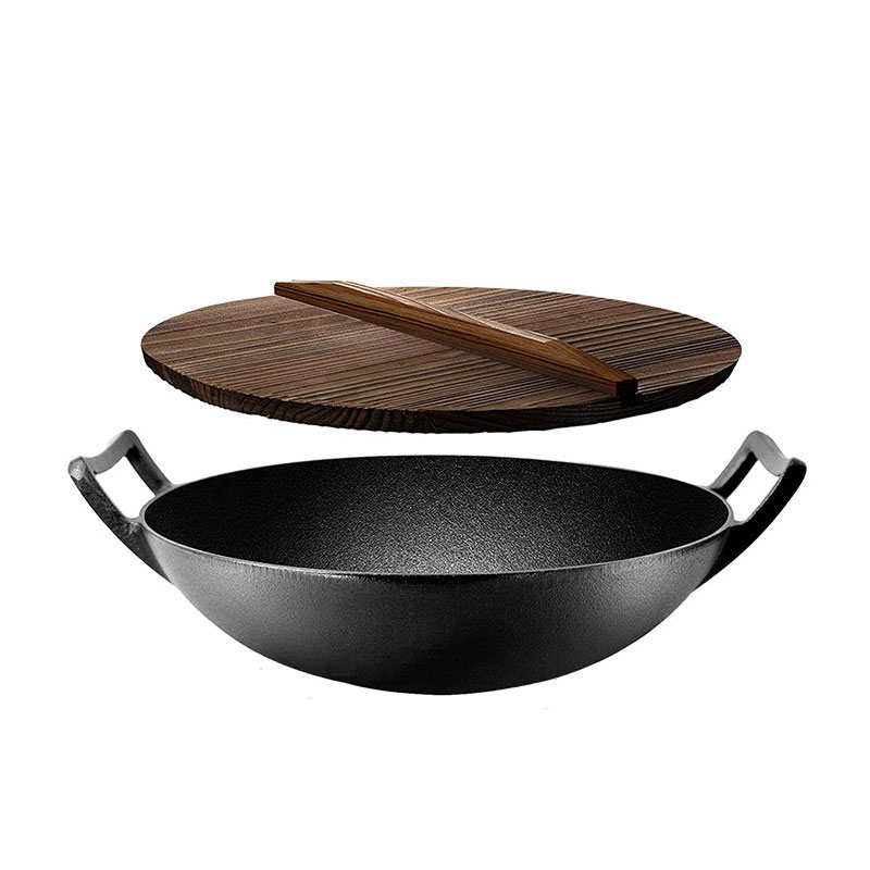 Iron pot with two handles