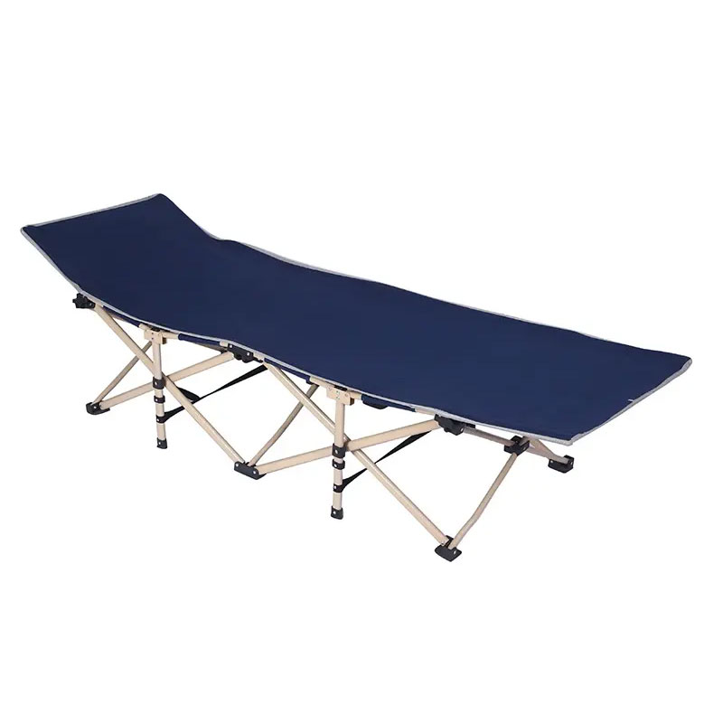 Customizable comfortable lightweight steel tube ten-leg folding camping bed