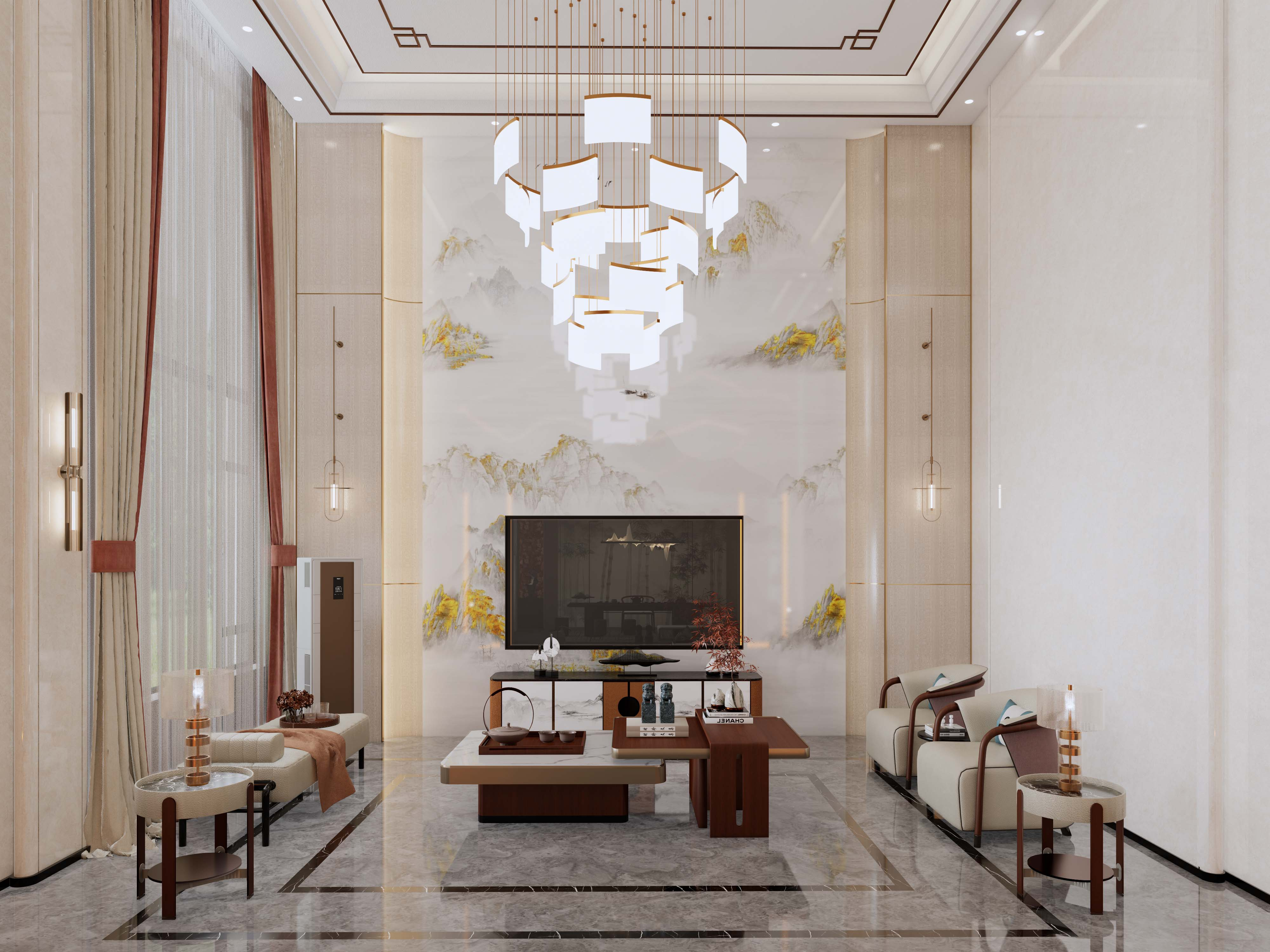 Yingbiju New Chinese-style simple private Residence design