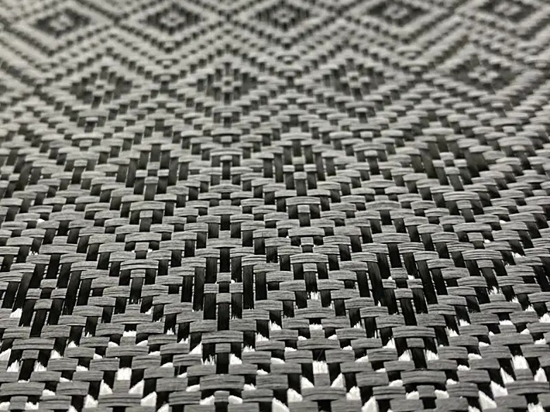 High Quality Jacquard Carbon Fiber Fabric Black Special Shape Fibre Carbon Cloth Airplane X-Shaped Carbon Fiber Fabric