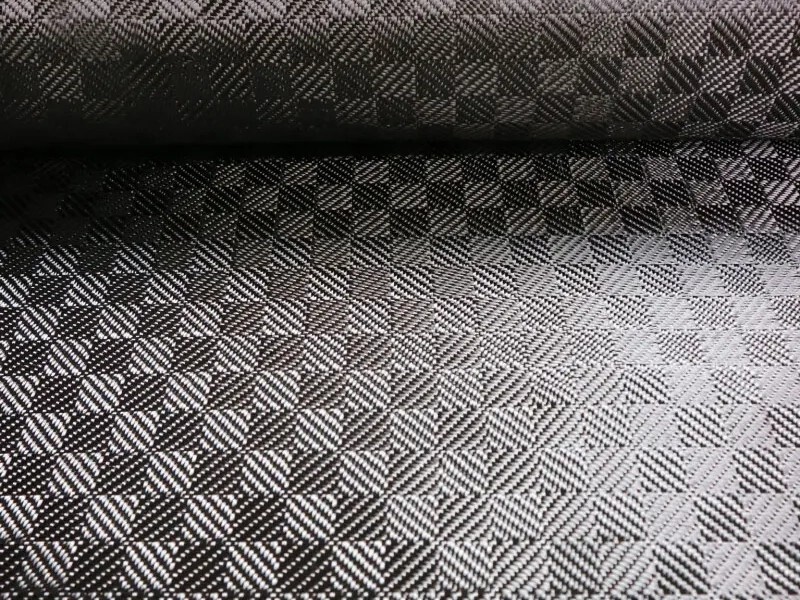 High Quality Jacquard Carbon Fiber Fabric Black Special Shape Fibre Carbon Cloth Airplane X-Shaped Carbon Fiber Fabric