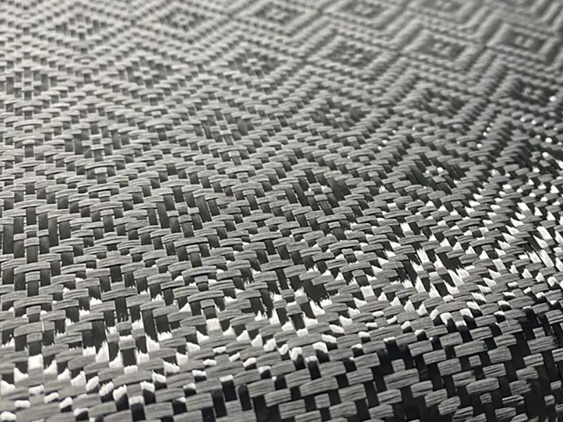 High Strength Jacquard Carbon Fiber Fabric Square Shape Lightning Checkerboard Pattern Carbon Fiber Cloth Special Design Carbon