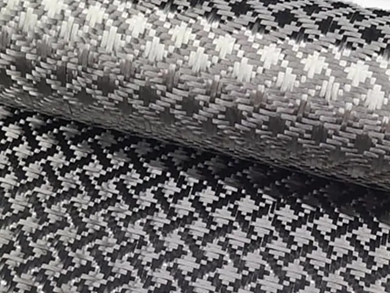 High Strength Jacquard Carbon Fiber Fabric Square Shape Lightning Checkerboard Pattern Carbon Fiber Cloth Special Design Carbon