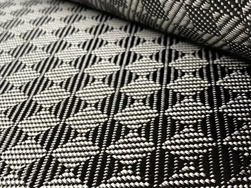 Various Patterns Carbon Fiber Jacquard Fabric Honeycomb Airplane Shape Carbon Fiber Fabric Special Design Carbon Fibre Cloth