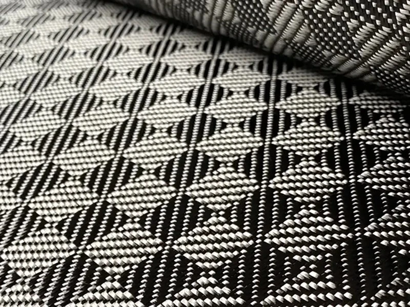 Various Patterns Carbon Fiber Jacquard Fabric Honeycomb Airplane Shape Carbon Fiber Fabric Special Design Carbon Fibre Cloth