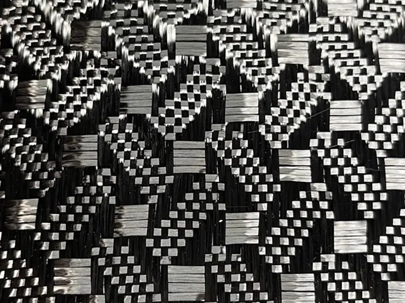 Various Patterns Carbon Fiber Jacquard Fabric Honeycomb Airplane Shape Carbon Fiber Fabric Special Design Carbon Fibre Cloth