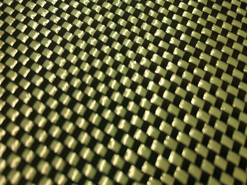 Different Colors Yellow Mixed Carbon Aramid Fiber Cloth Customized Shapes Carbon Aramid Hybrid Fabric