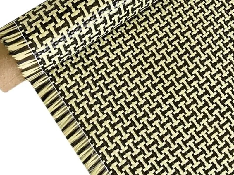 H-shape Dog Bone New Style Carbon Aramid Mixed Jacquard Fabric Manufacturing Stabilize Carbon Aramid Hybrid Fabric