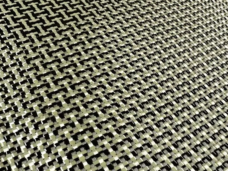 H-shape Dog Bone New Style Carbon Aramid Mixed Jacquard Fabric Manufacturing Stabilize Carbon Aramid Hybrid Fabric