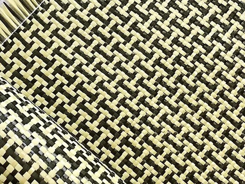 H-shape Dog Bone New Style Carbon Aramid Mixed Jacquard Fabric Manufacturing Stabilize Carbon Aramid Hybrid Fabric