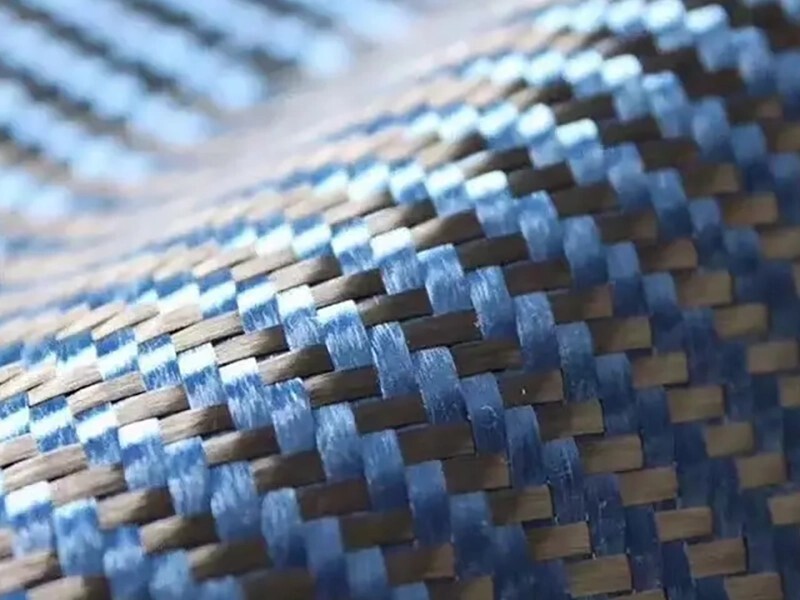 New Style Carbon Aramid Hybrid Fiber Fabric Factory Sale High Quality Blue Carbon Fiber Cloth with Cheapest Price