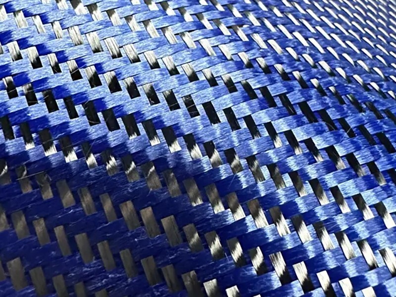 New Style Carbon Aramid Hybrid Fiber Fabric Factory Sale High Quality Blue Carbon Fiber Cloth with Cheapest Price