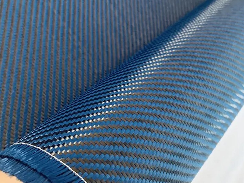New Style Carbon Aramid Hybrid Fiber Fabric Factory Sale High Quality Blue Carbon Fiber Cloth with Cheapest Price