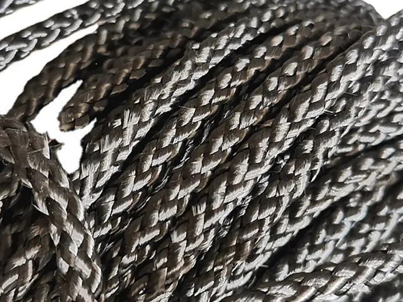 Factory Direct Supply Carbon Rope Made of 100% Carbon Fiber High Temperature Resistant Rope for Sale