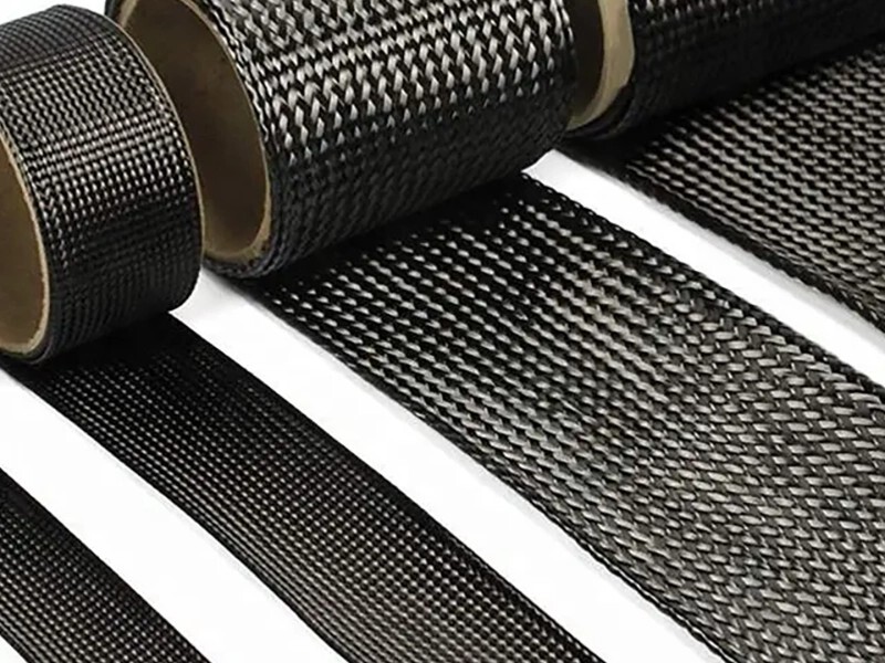Stretchable Carbon Fiber Woven Braided Sleeve Customized 8-80mm Diameters Multi Purpose