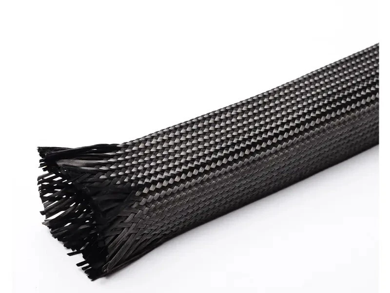 Factory Hot Sell 100% Carbon Fiber Sleeve High Quality Fireproof New Brand 12K Carbon Fiber Braided Sleeve