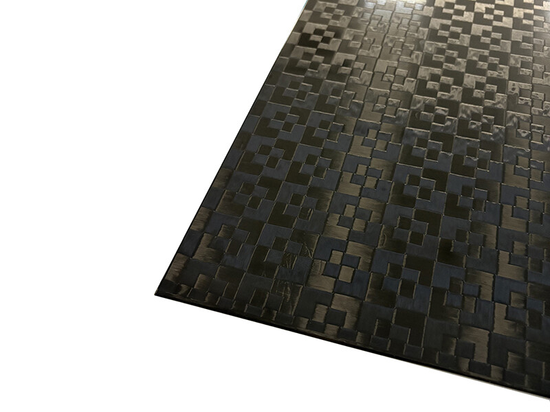 500x500mm Glossy Ingot Pattern Carbon Fiber Sheet