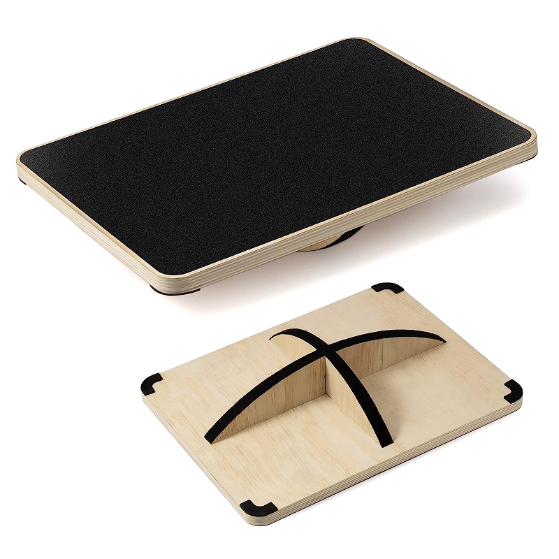 Wooden Balance Board with Cross Bottom