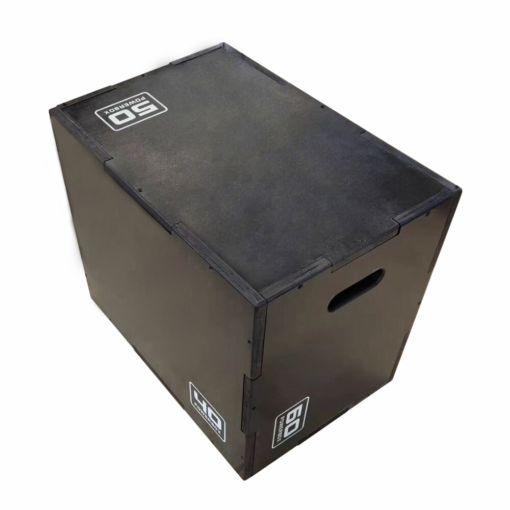 3 in 1 Black Wooden Plyometric Box