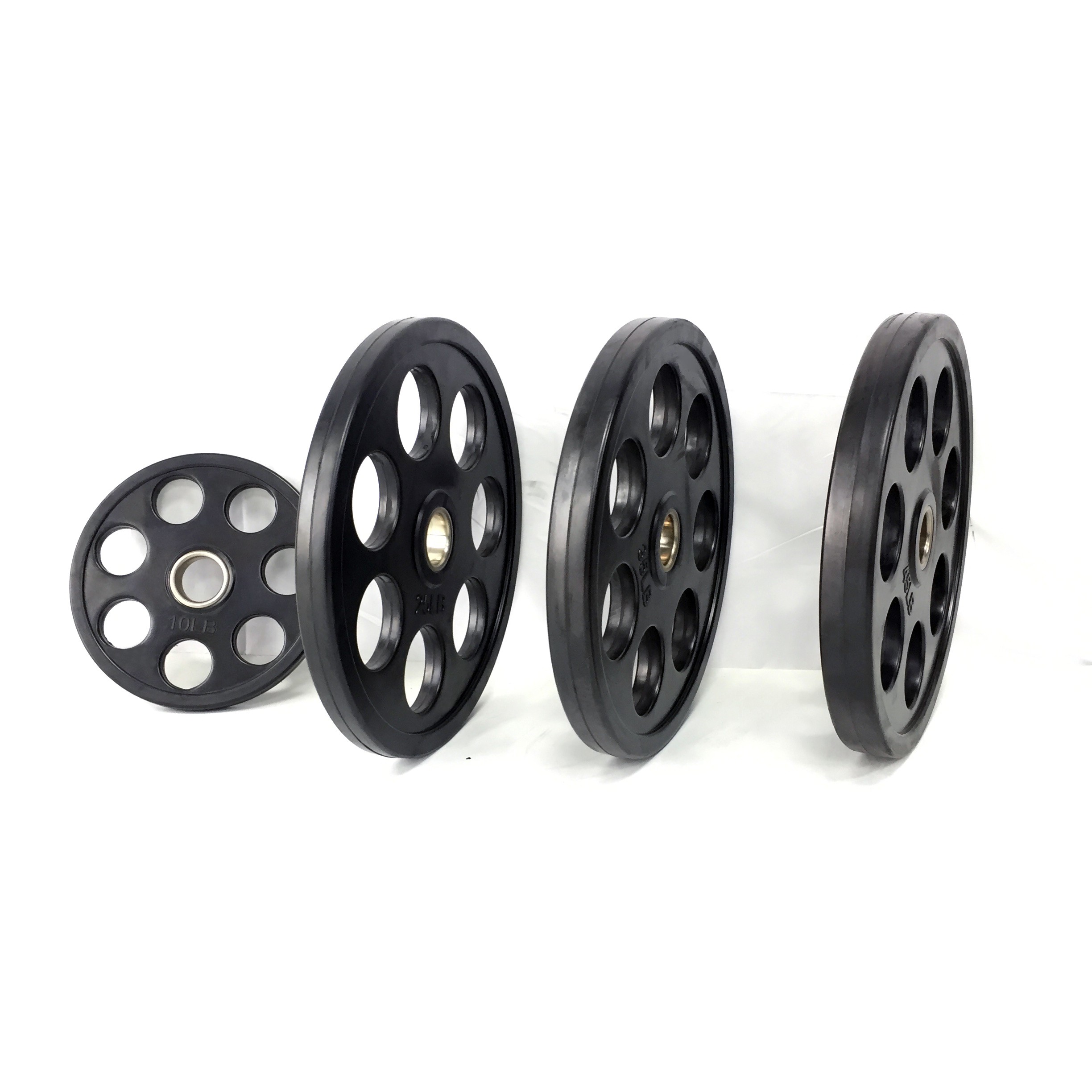 Seven Hole Grip Olympic Rubber Coated Weight Plates