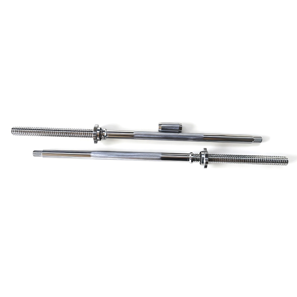 Two Parts Barbell Straight Bar with Threaded Ends