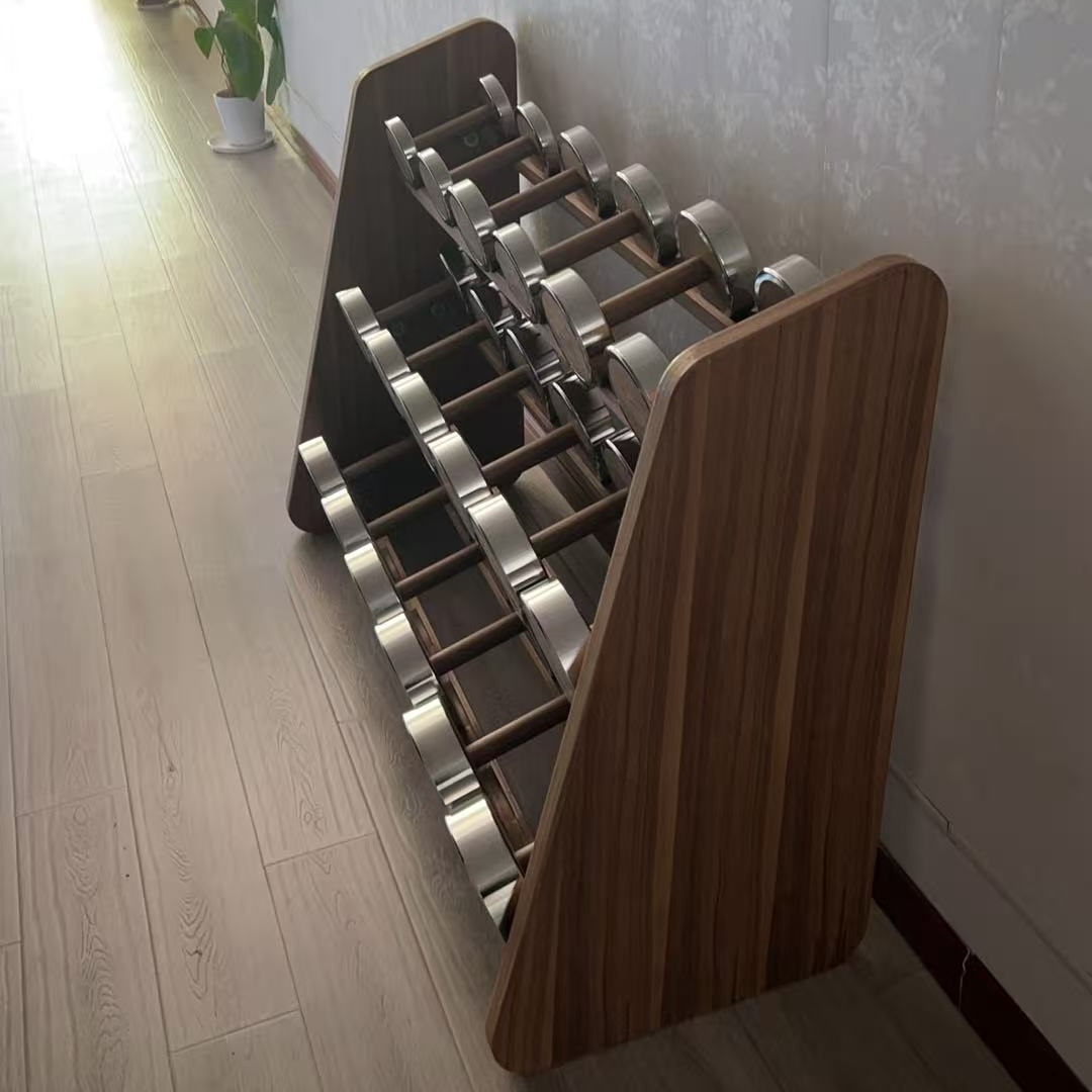 Wooden Horizontal Dumbbells Rack