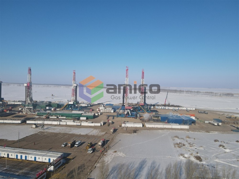 Gas-fired power generation in oil and gas field rigs 