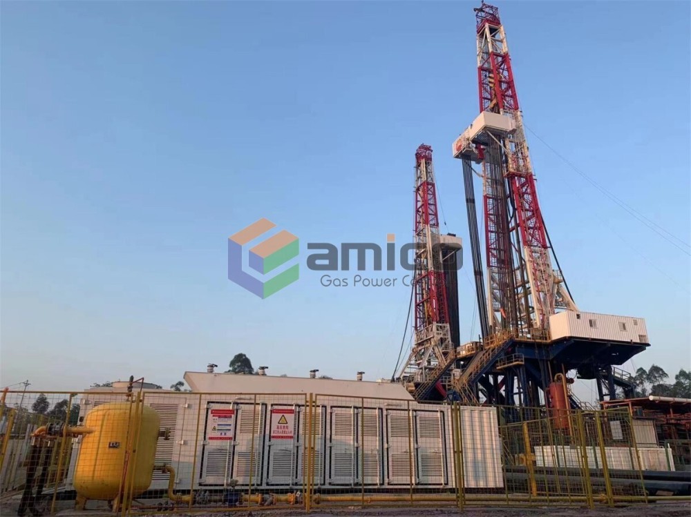 Gas-fired power generation in oil and gas field rigs 