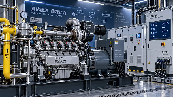 Why a 500 kW gas generator set may misfire under changing loads