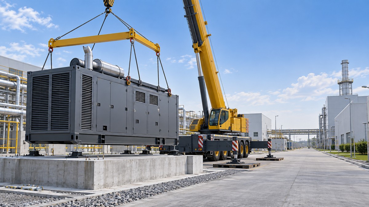 How to prepare crane access for a 1000 kW containerized gas genset Comment préparer l’accès pour une grue destinée à un groupe électrogène à gaz conteneurisé de 1000 kW