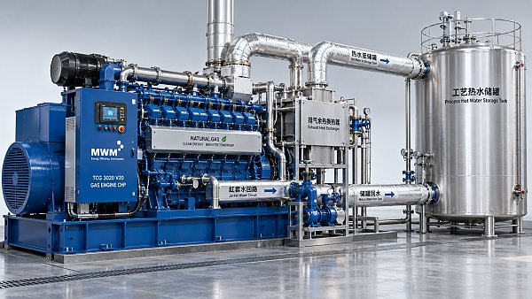 Can an 18–150 kW natural gas CHP package supply process hot water?