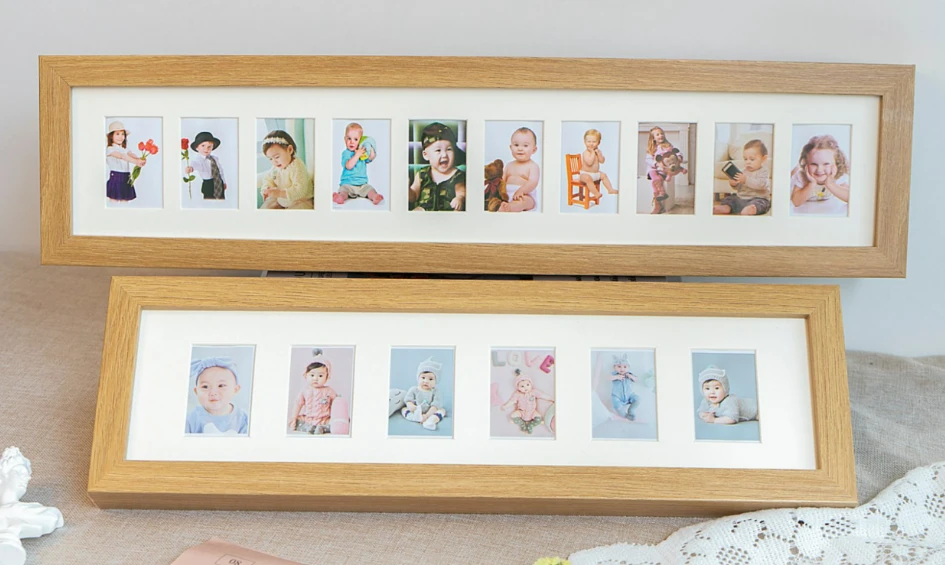 Wooden creative children's photo frame