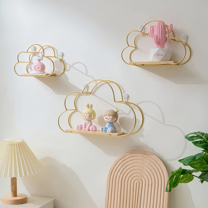 Metal decorative wall shelves