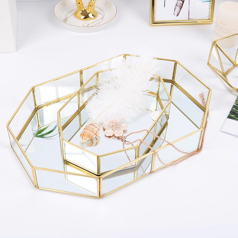 Glass jewelry storage tray