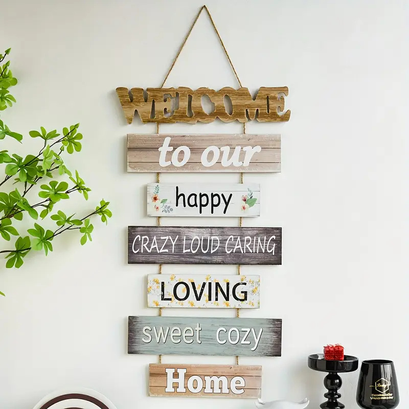 Wooden hanging wall decoration 