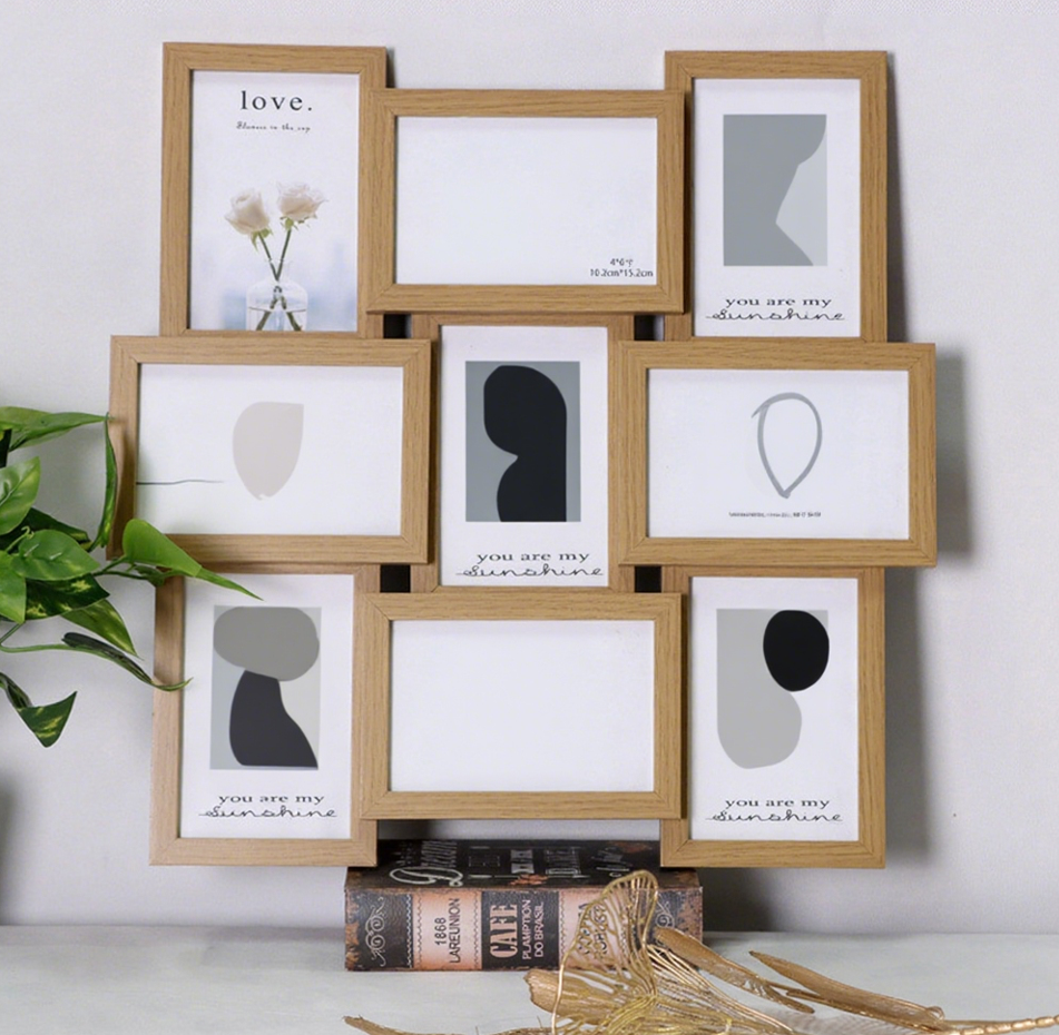 Combination wall photo frame