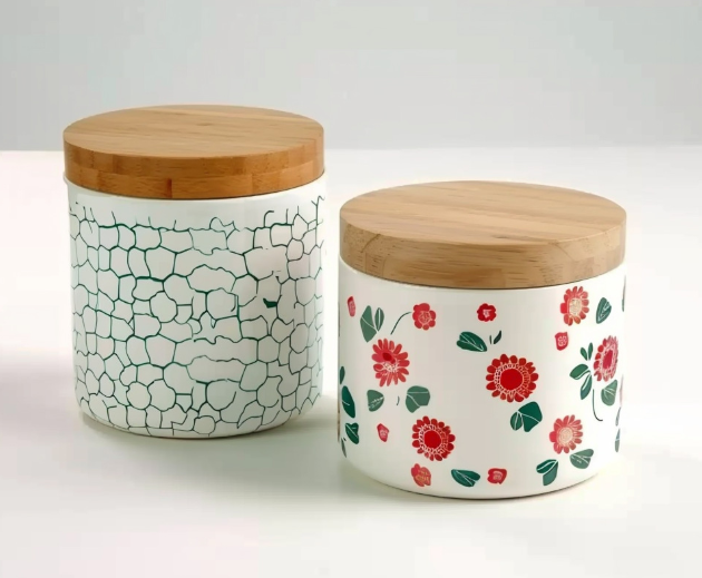 Customized circular ceramic sealed container